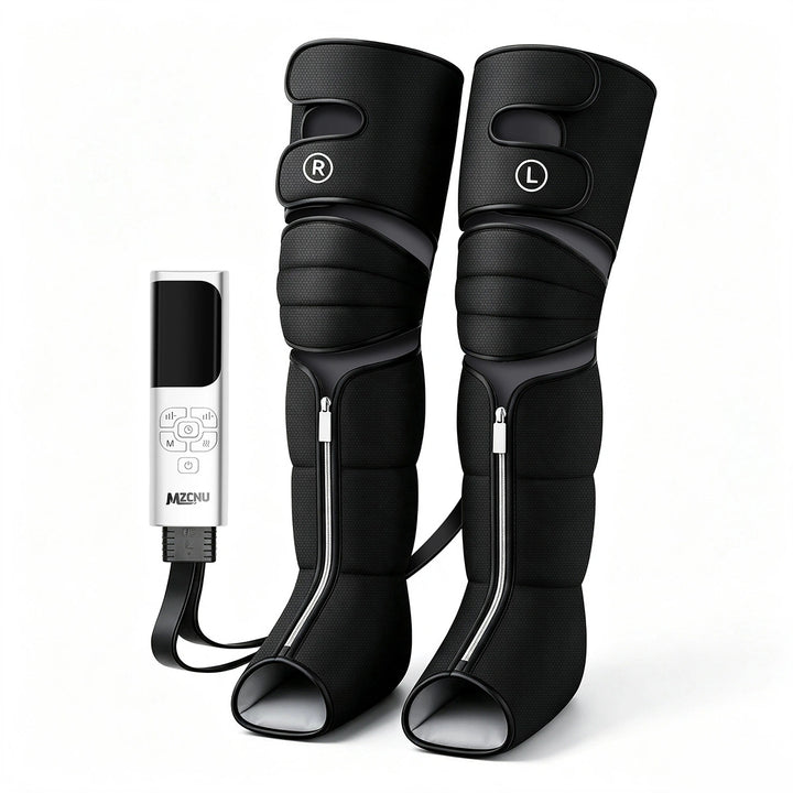 MZCNU Air 8 Leg Massager with Heat – 8-Chamber Full-Leg Compression