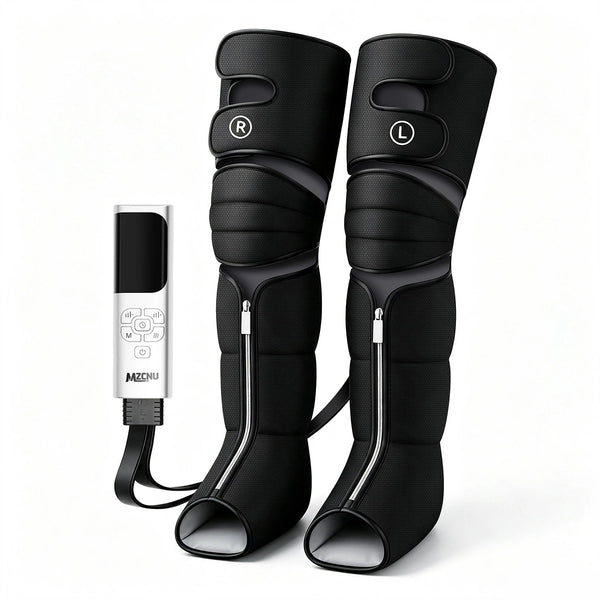 MZCNU Air 8 Leg Massager with Heat – 8-Chamber Full-Leg Compression